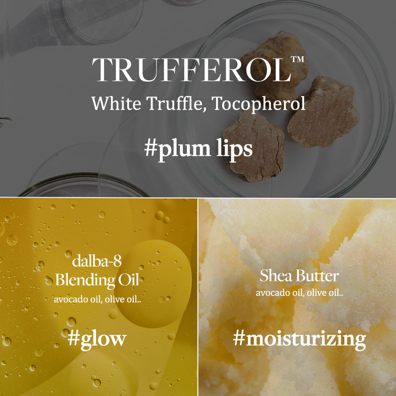Ingredients and their benefits of d'Alba White Truffle Nourishing Serum Lip Balm