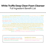 Full Ingredient Benefit List of d'Alba White Truffle Deep Clean Foam Cleanser